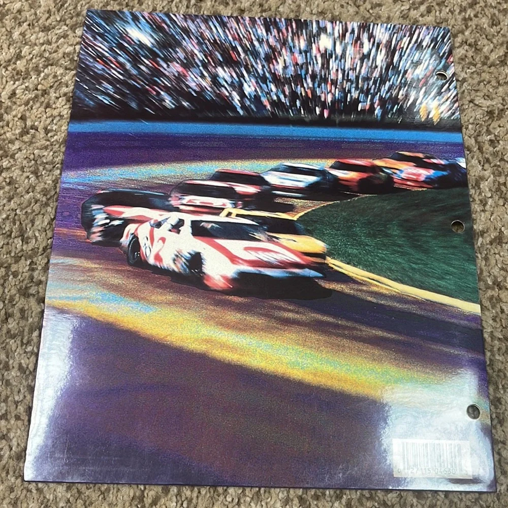Vintage 90s Nascar racing folder